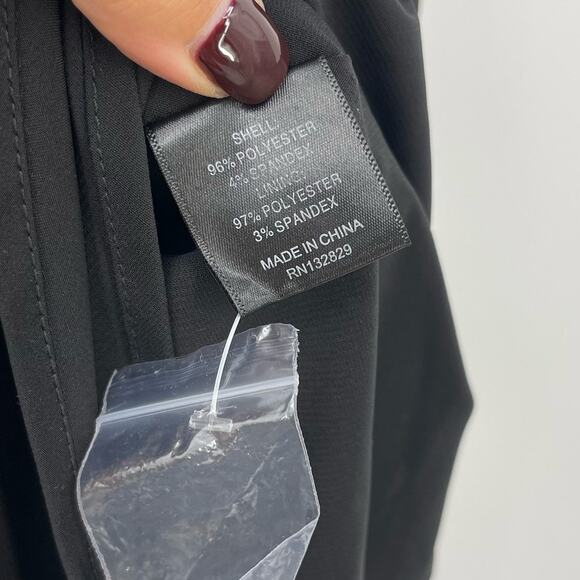 NBD | Brigitta Midi Dress in Black Satin Lace Asymmetrical Slip S - Picture 14 of 15